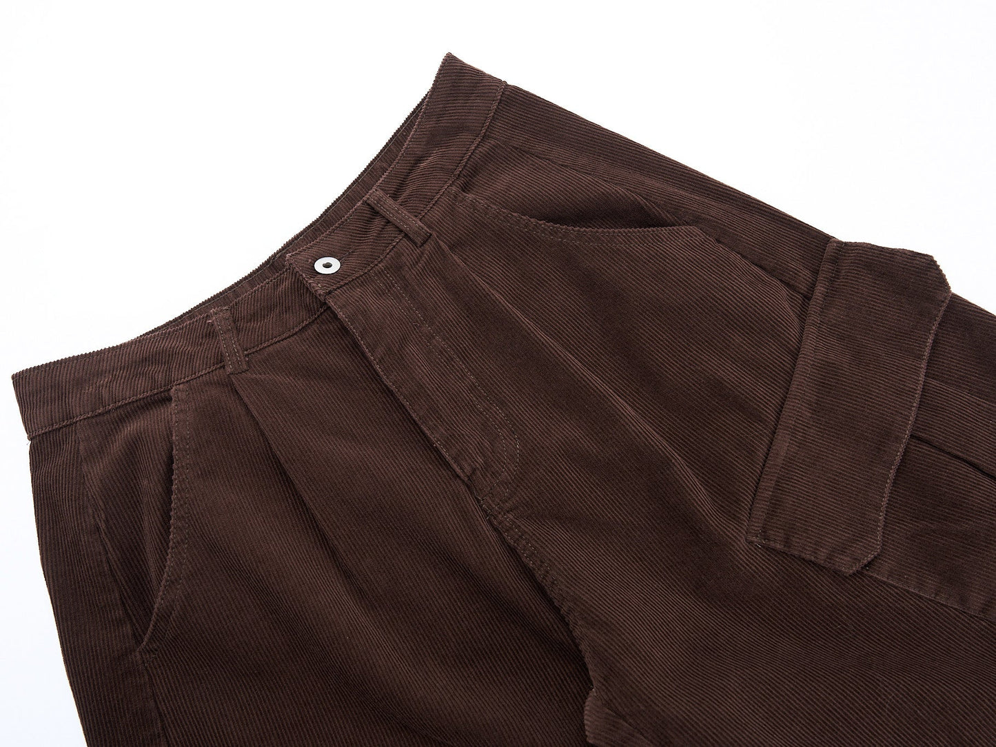 CapCabin Corduroy Cargo Wide-Leg Pants