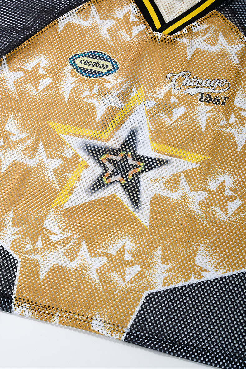 CapCabin “Star Impact” Mesh Jersey T-Shirt