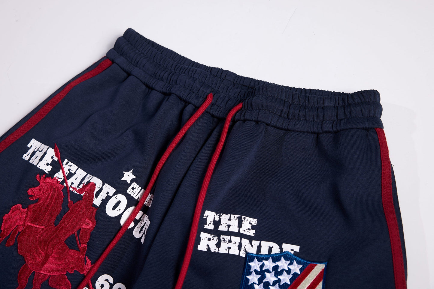 CapCabin Retro College Badge Wide-Leg Sweatpants