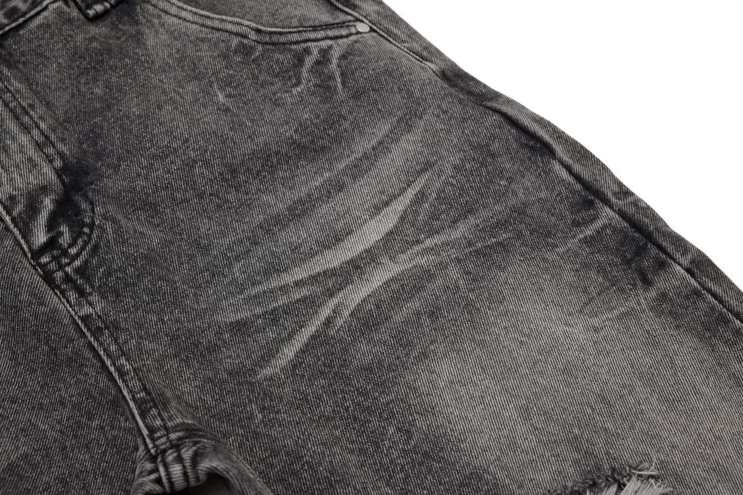 CapCabin Distressed Studded Denim Pants