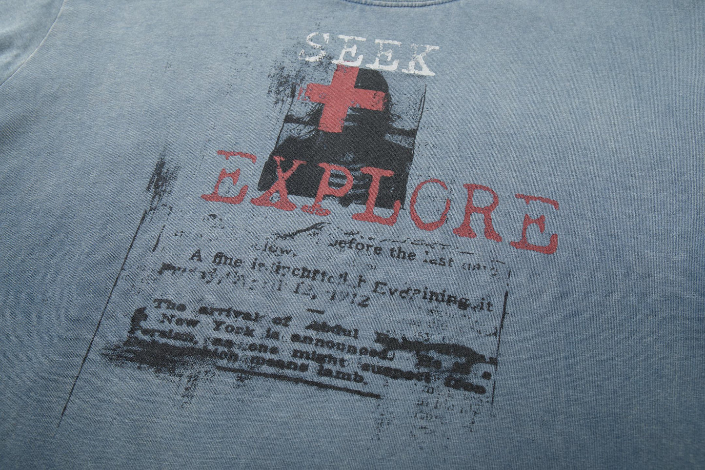 CapCabin “Seek & Explore Washed Graphic Tee”