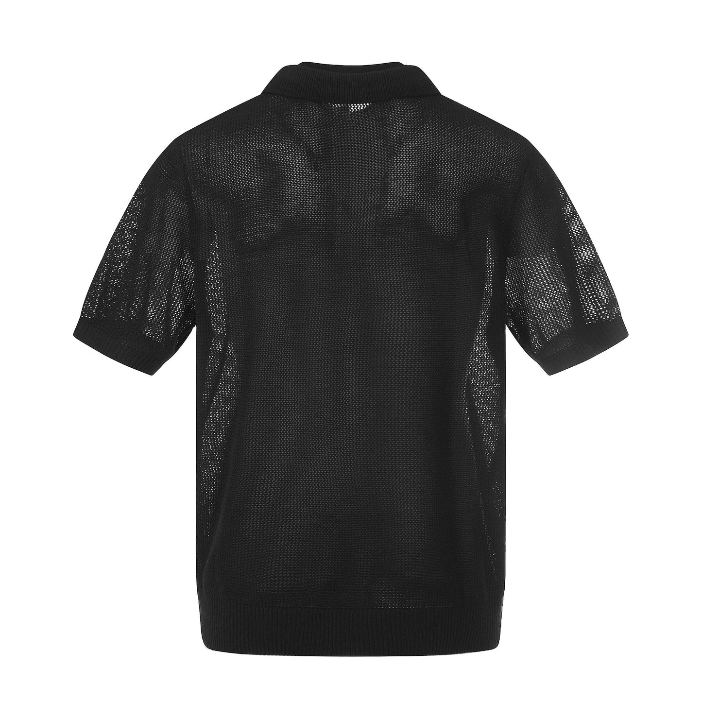 CapCabin “Open Knit Polo Tee”