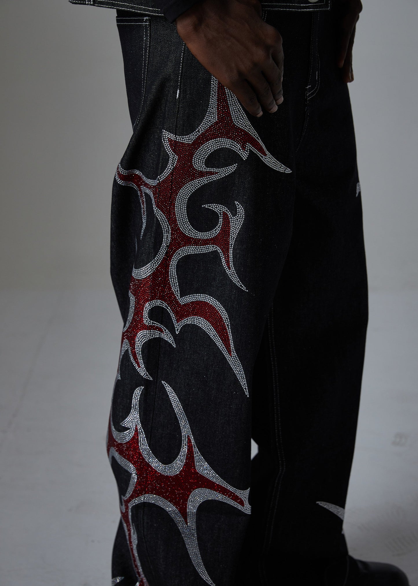 CapCabin Graphic Denim Pants