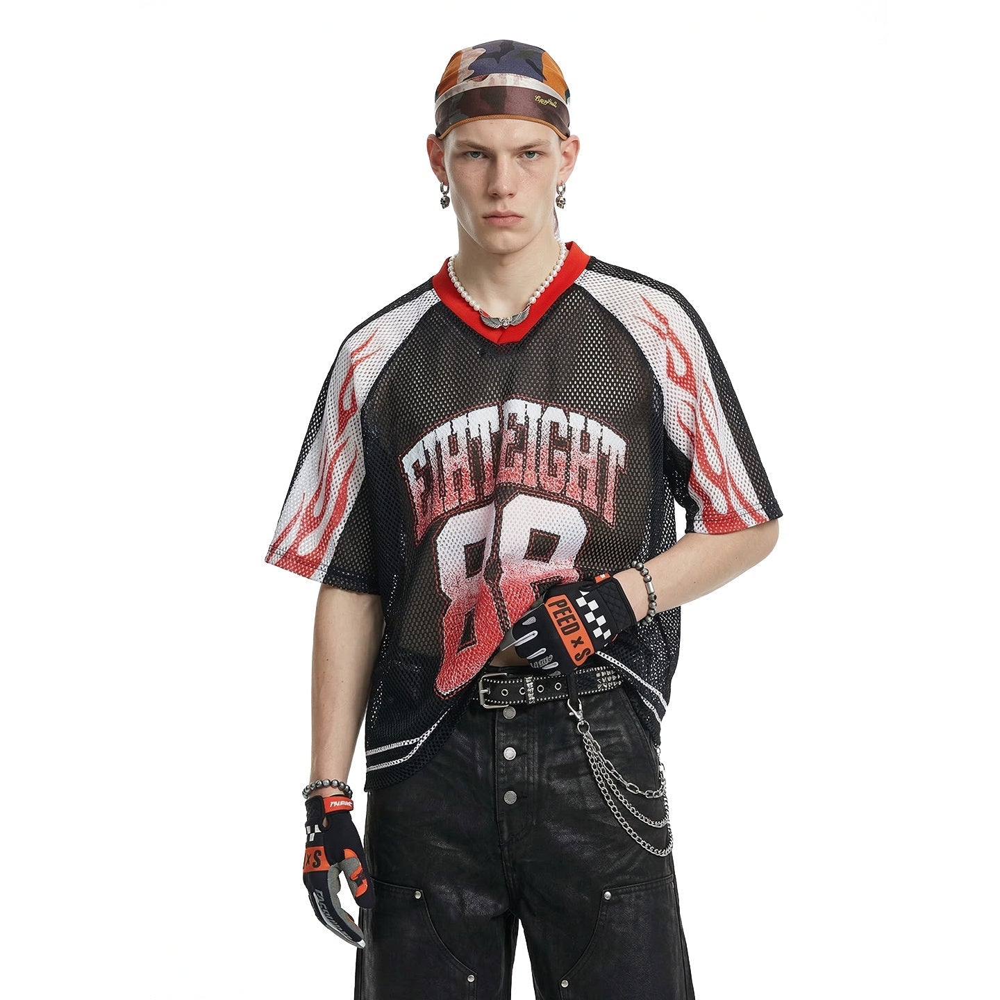 CapCabin “College 88 Flame” Mesh Jersey T-Shirt