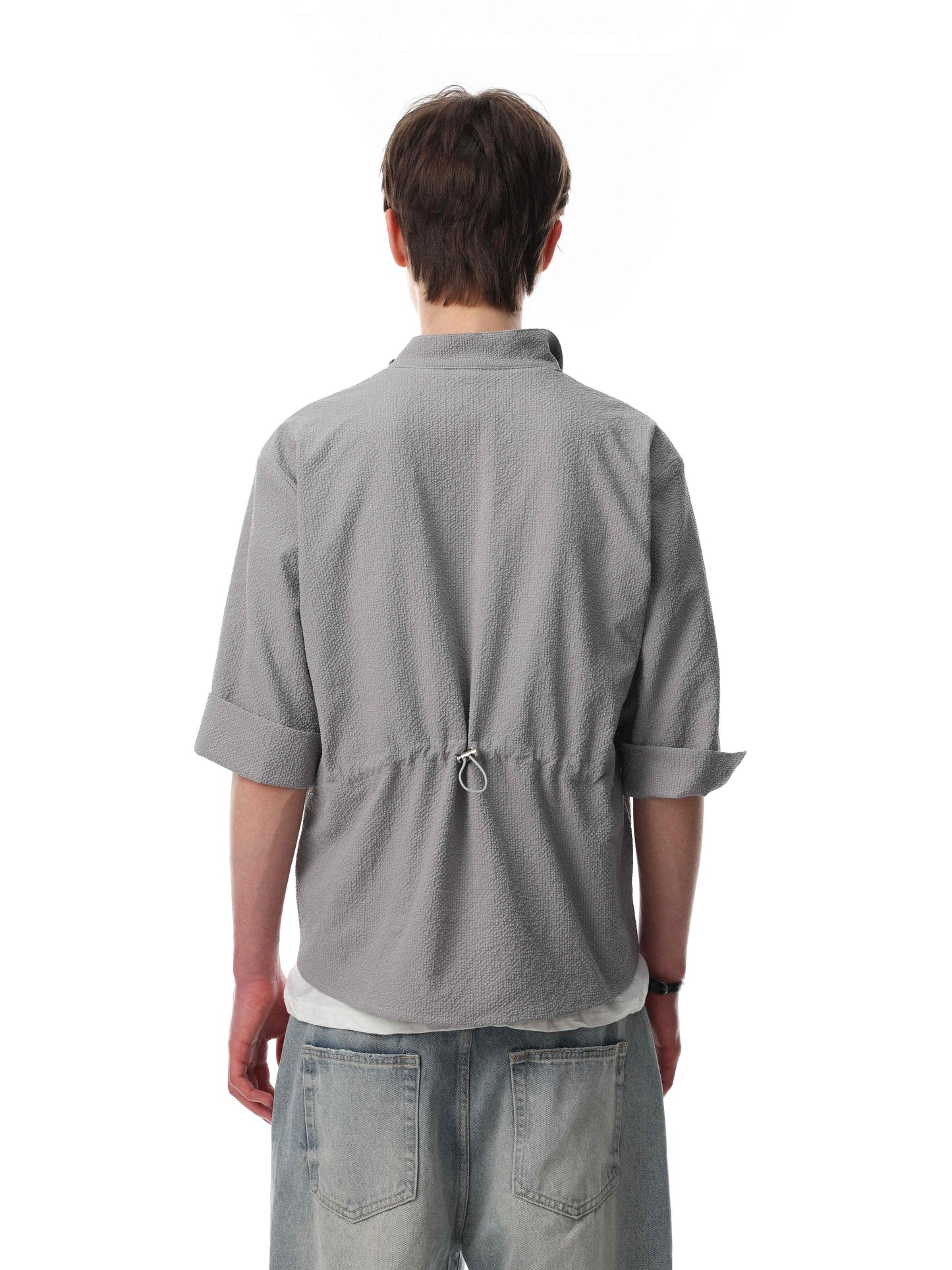 CapCabin “Asymmetrical Stand-Collar Shirt”