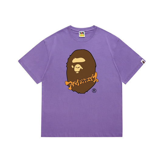 BAPE Purple Ape Head Graphic T-Shirt