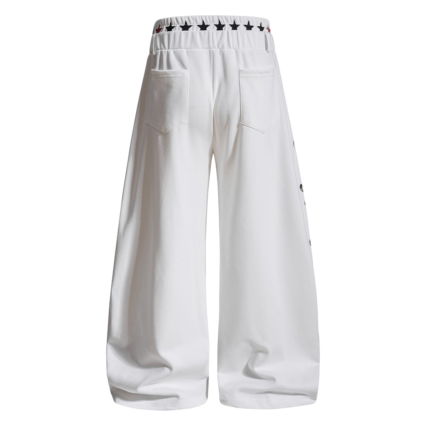 CapCabin Vintage Stripe Graphic Wide-Leg Pants
