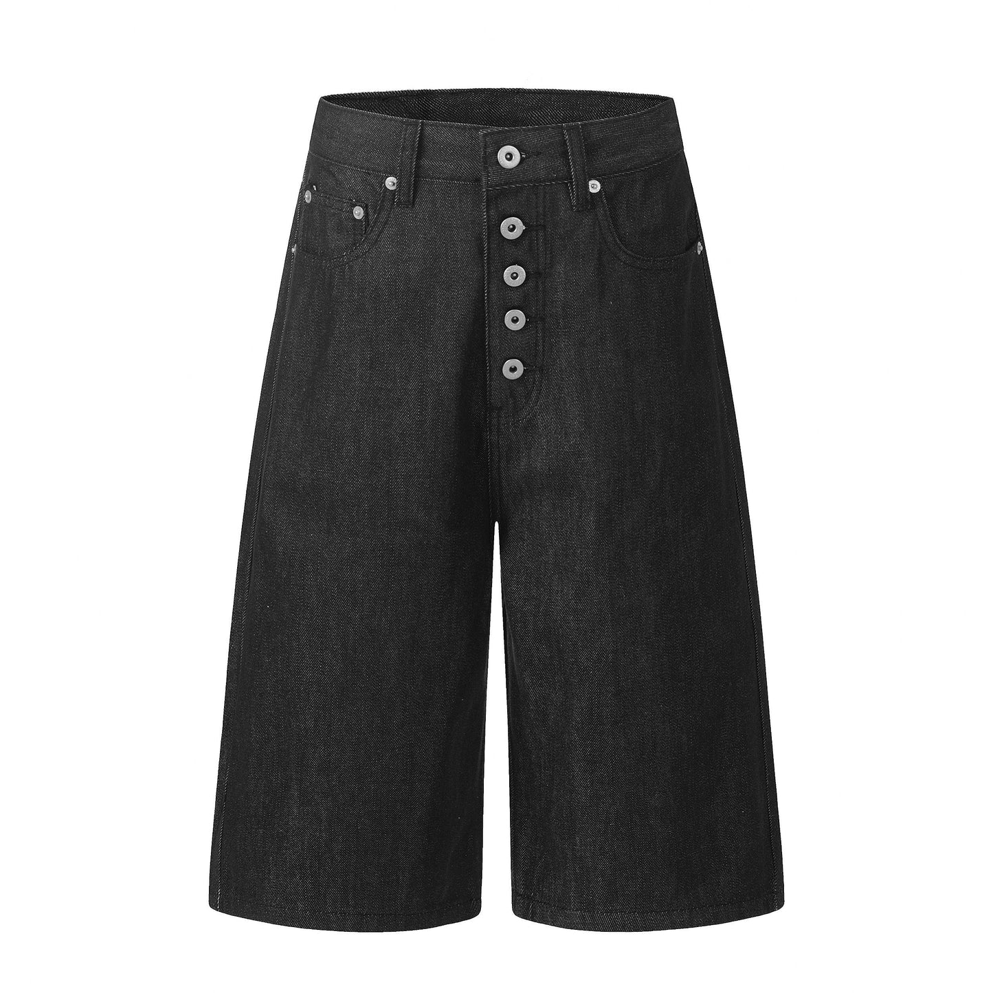 CapCabin “Raw Button Denim Jorts”
