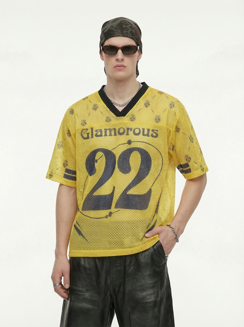 CapCabin “Glamorous 22” Mesh Jersey T-Shirt