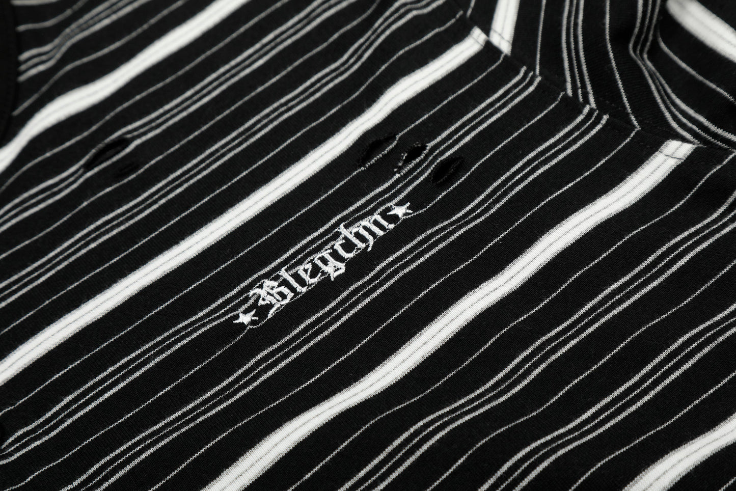 CapCabin Striped Henley Long Sleeve Tee