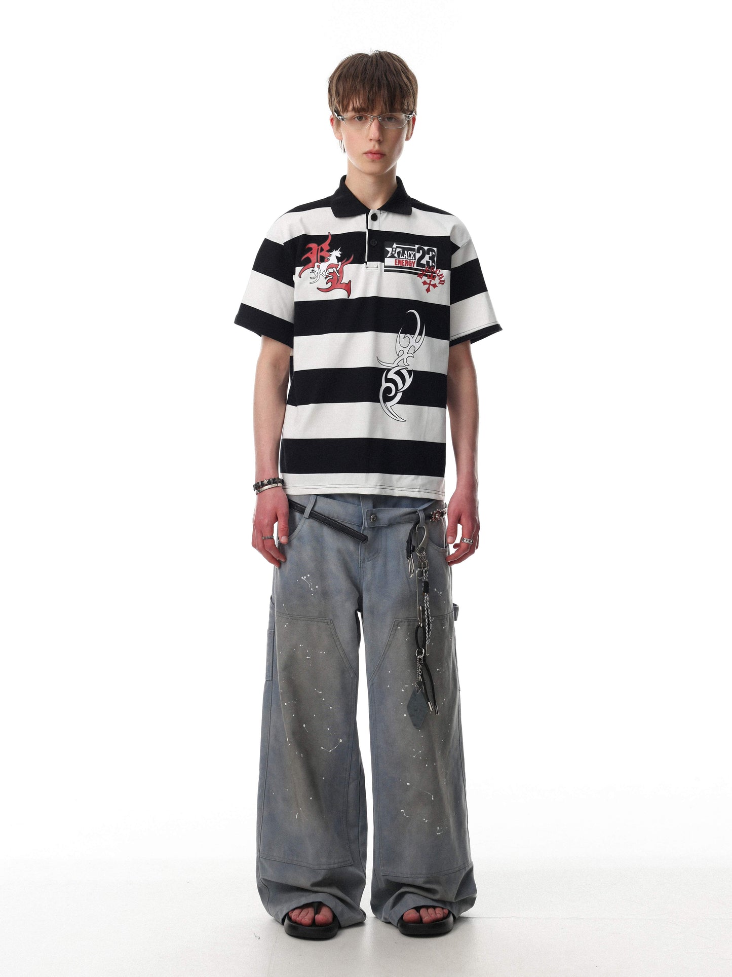 CapCabin “Rugby Stripe Graphic Polo”