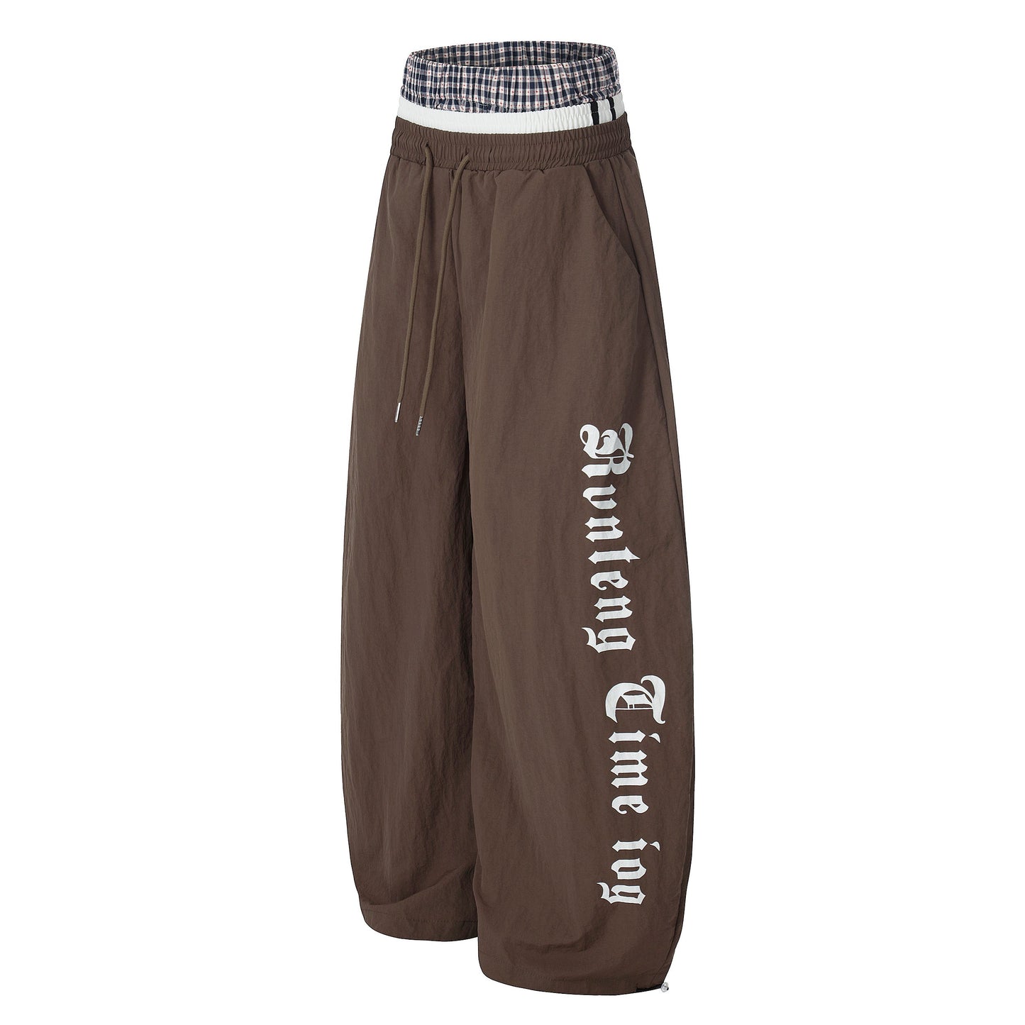 CapCabin Script Logo Wide-Leg Nylon Pants