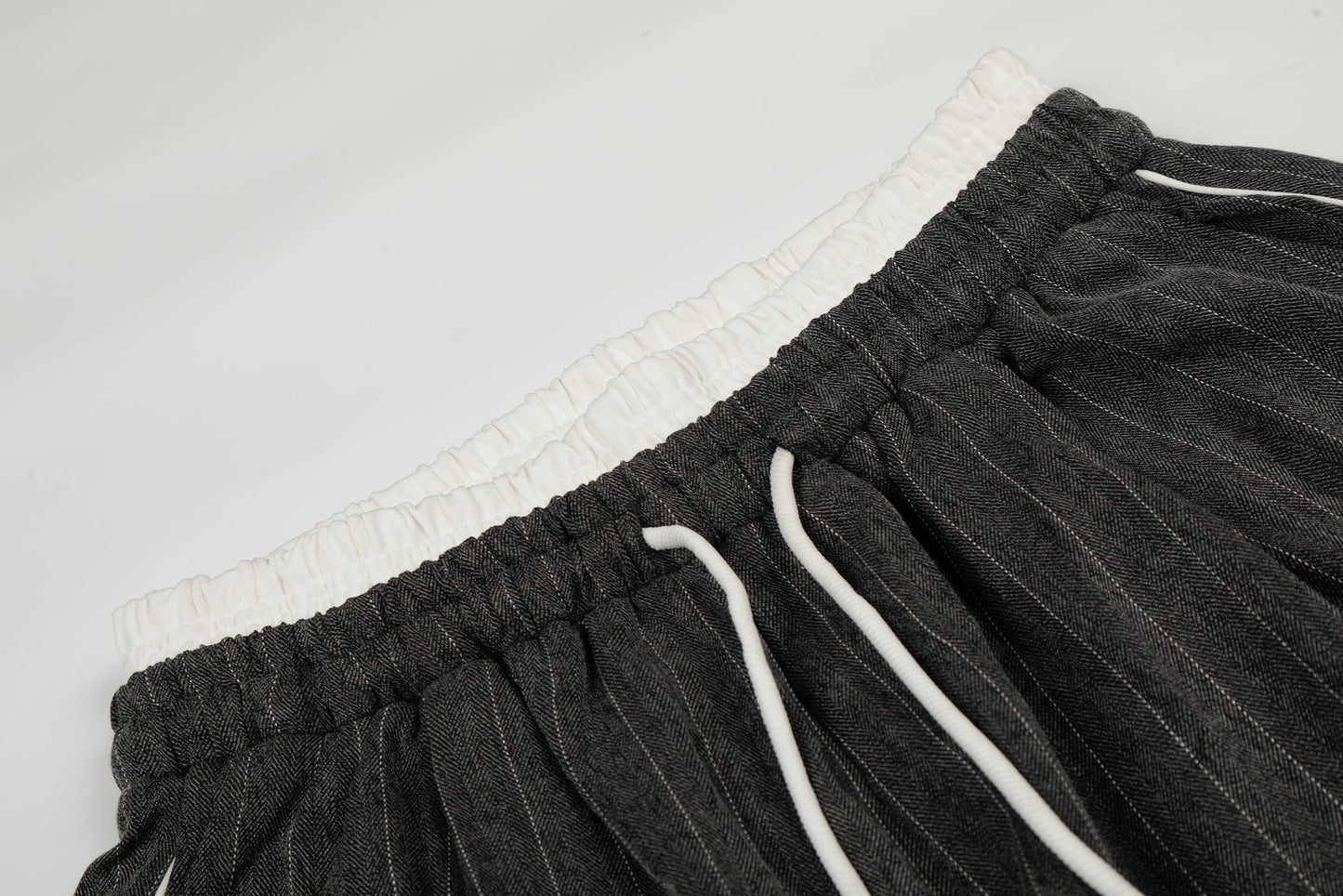 CapCabin Pinstripe Wide-Leg Track Pants