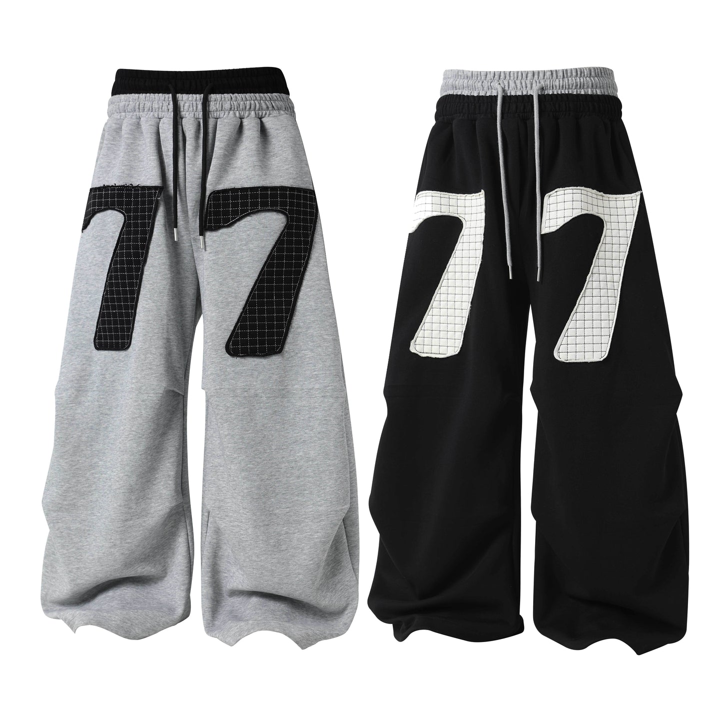 CapCabin 77 Patchwork Wide-Leg Sweatpants