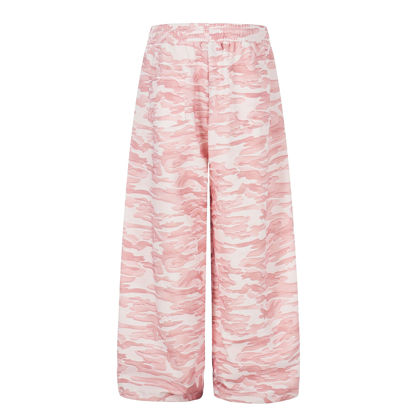 CapCabin Pink Camo Wide-Leg Sweatpants