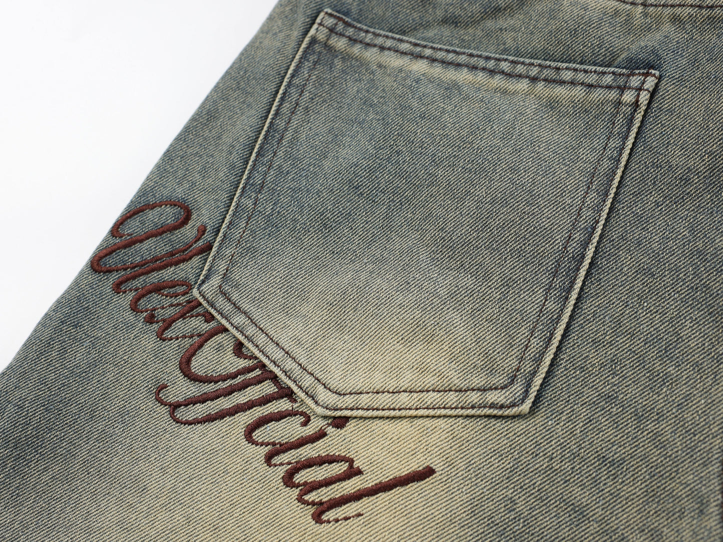 CapCabin Tie-Waist Wide-Leg Denim Pants