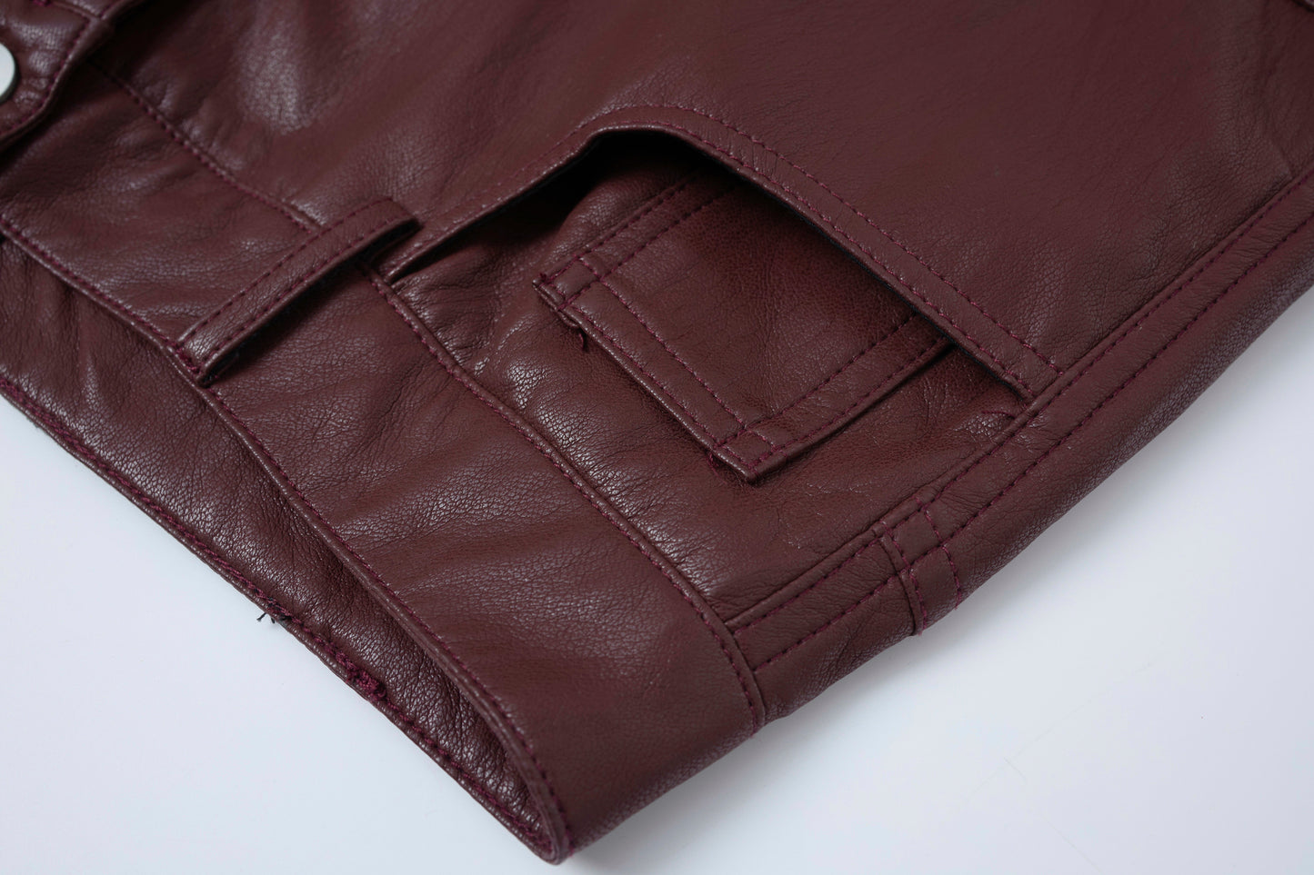 CapCabin Leather Utility Cargo Shorts