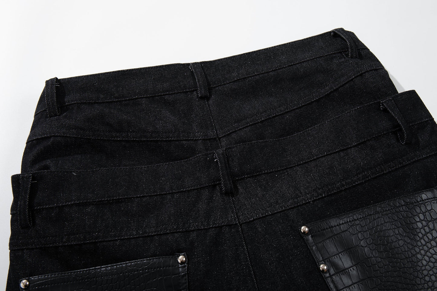 CapCabin Wide Leg Button Fly Denim Pants