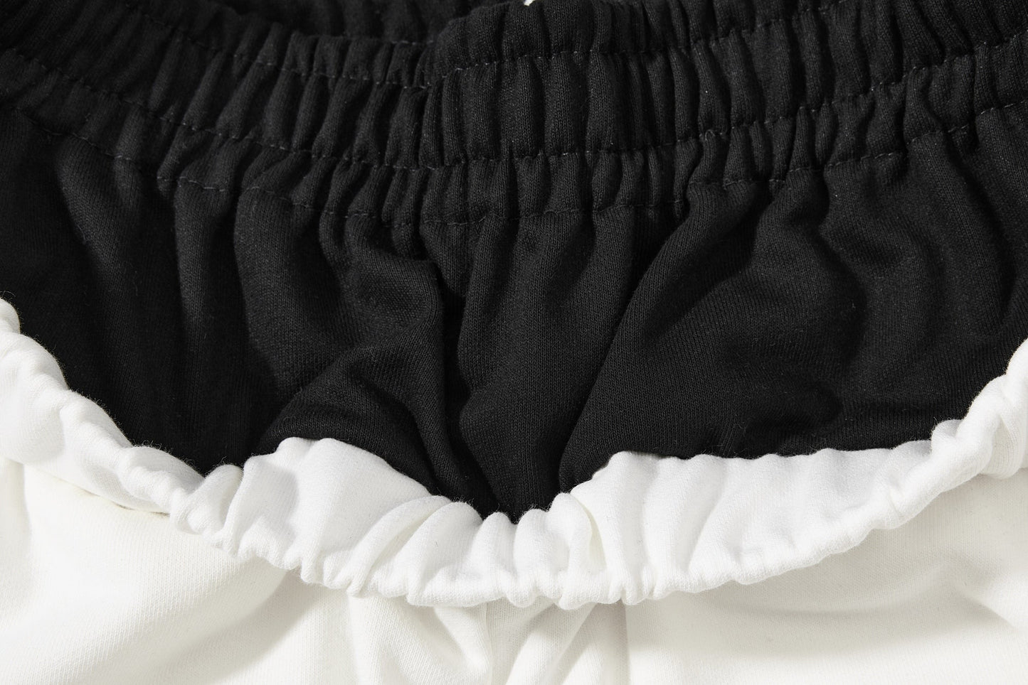 CapCabin “Distressed Panel Wide-Leg Sweatpants”