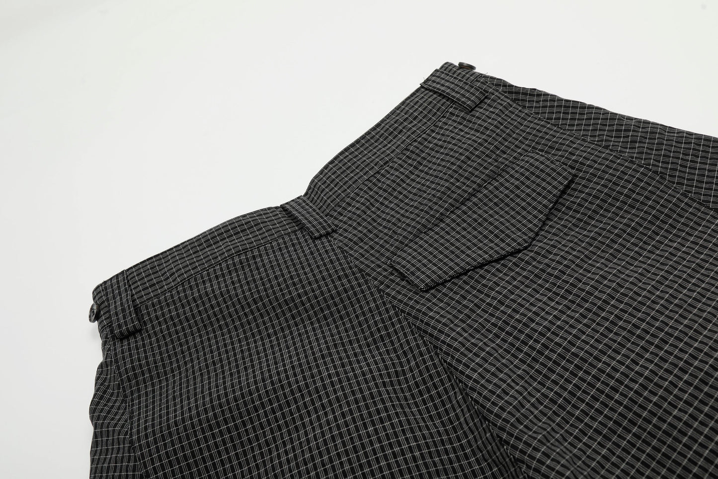 CapCabin Checked Curved-Leg Pants