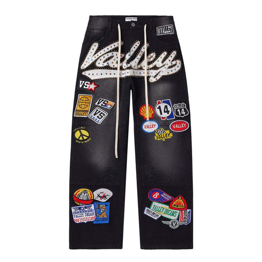 Vale Forever 1980s Painters Baggy Pants 'Black'