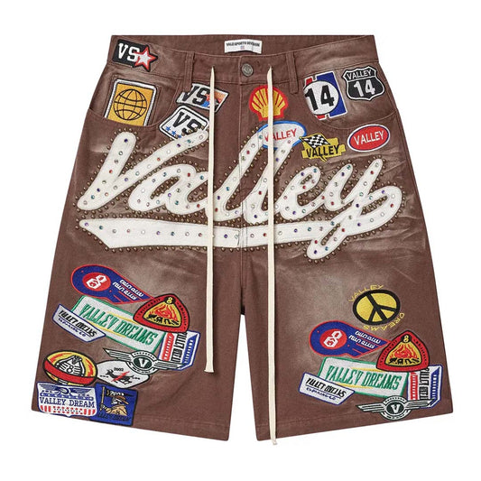 Vale Forever 1980s Patches Shorts Brown